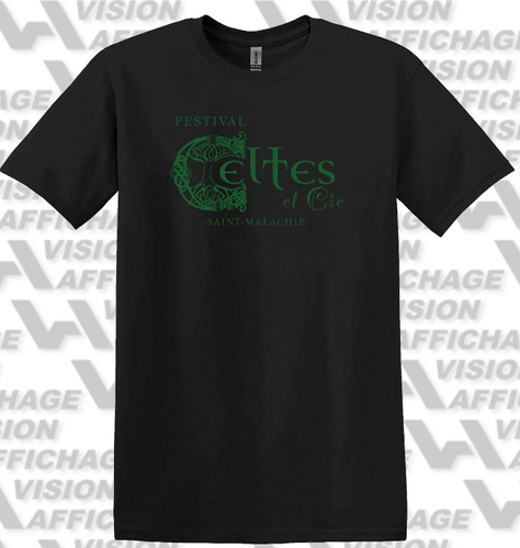 T-shirt noir logo vert