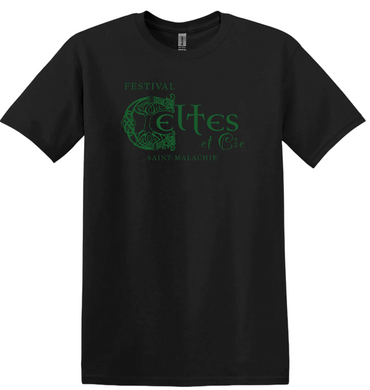 T-shirt noir – logo vert