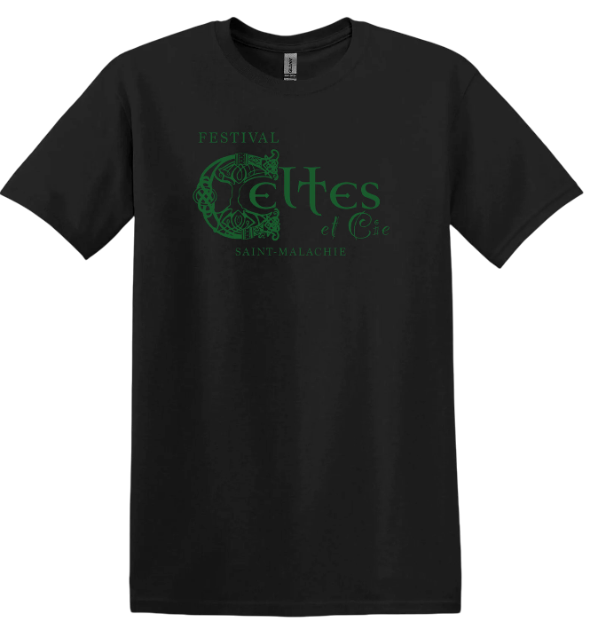 T-shirt noir – logo vert