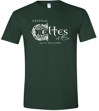 T-shirt vert forêt – logo blanc