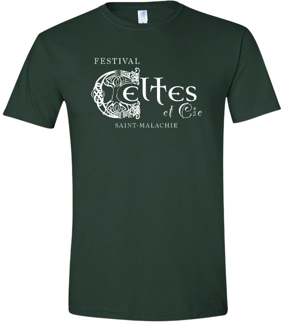 T-shirt vert forêt – logo blanc